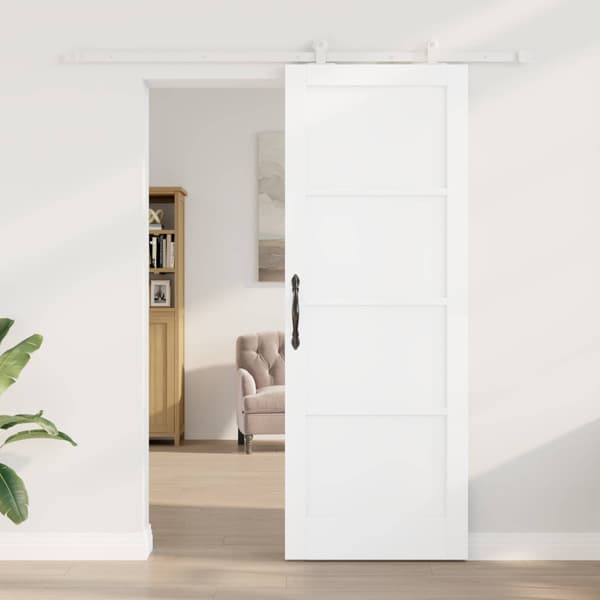 Skjutdörr 78 x 211 cm Konstruerat trä Vit