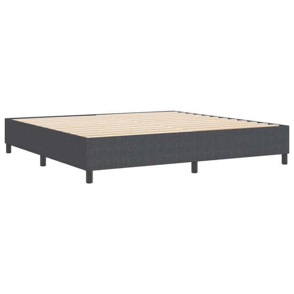 Plattform sängram Mörkgrå 200 x 200 cm Kordread tyg
