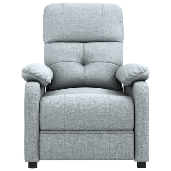 Reclinerfåtölj ljusgrå tyg