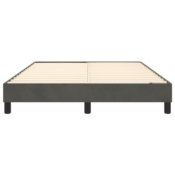 Boxspring-sängram mörkgrå 140x190 cm sammet