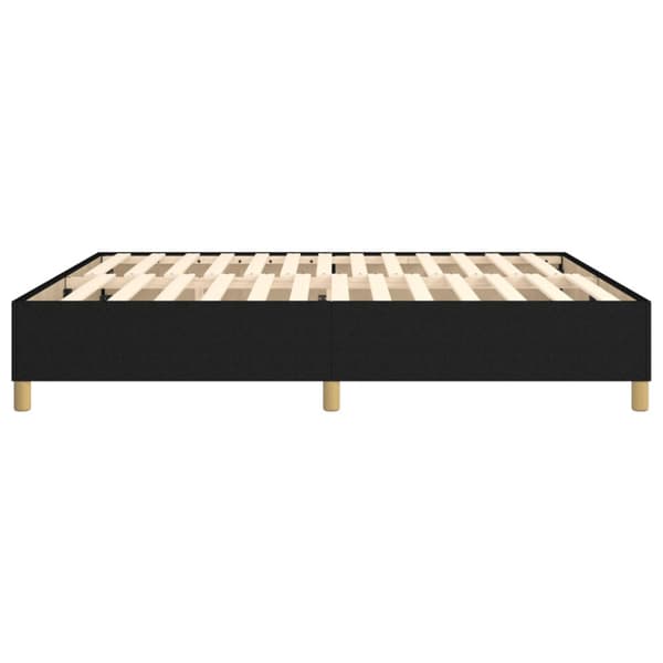 Boxspring-sängram svart 180x200 cm tyg