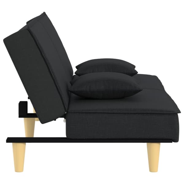 Bäddsoffa svart tyg