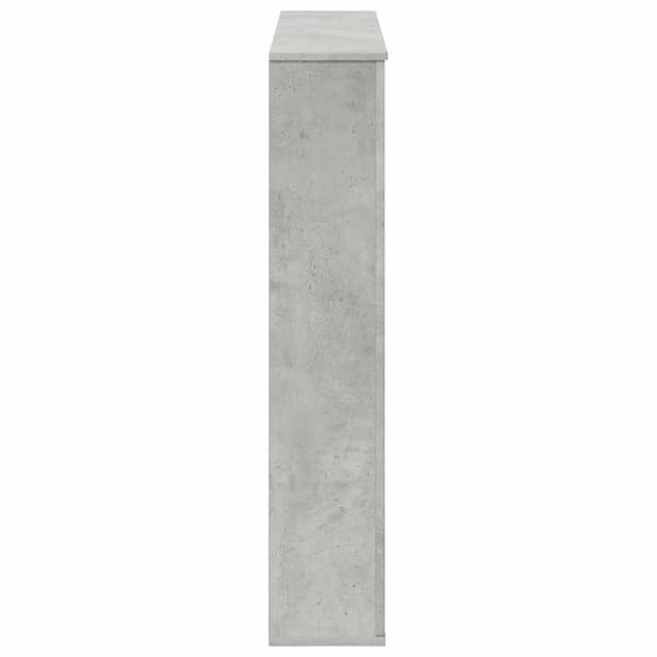 Eldstadsram Betonggrå 100 x 20 x 100 cm Konstruerat trä