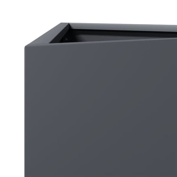 Odlingslådor 2 st antracit triangulär 40x34,5x75 cm stål