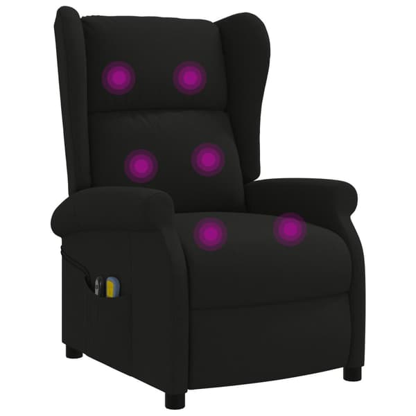 Vingback Elektrisk Massagefåtölj Svart Tyg