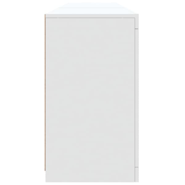 Skänk med LED-belysning vit 162x37x67 cm