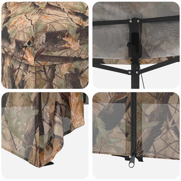 Pop-up Gazebo med 4 Sidoväggar 2 x 2 m Skogs camo