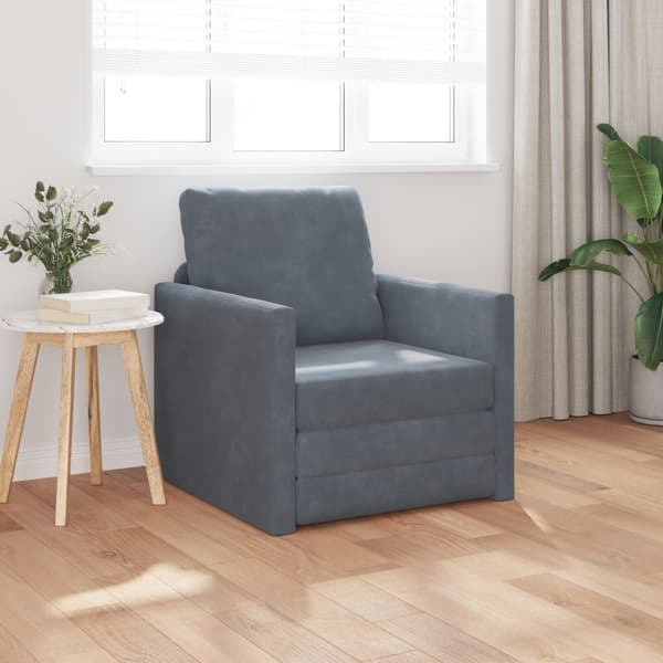 Soffsäng Mörkgrå 74 x 77 x 81 cm Sammet