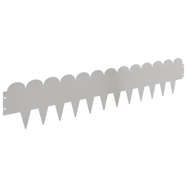 Kant för gräsmatta 20 pcs 103 x 20 cm Stål Silver