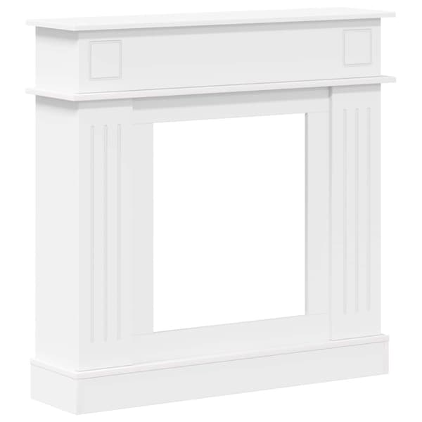 Eldstadsram Vit 102 x 26 x 100 cm Konstruerat trä
