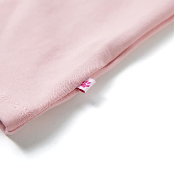 Barnklänning med dragsko ljus rosa 128