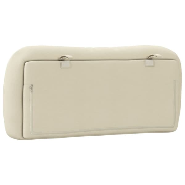Headboard Cushion "Hvar" Cream 90 cm Fabric