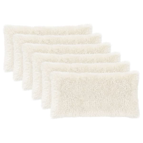 Kudde med kudde HEERLEN 6 st Vit PV Fleece