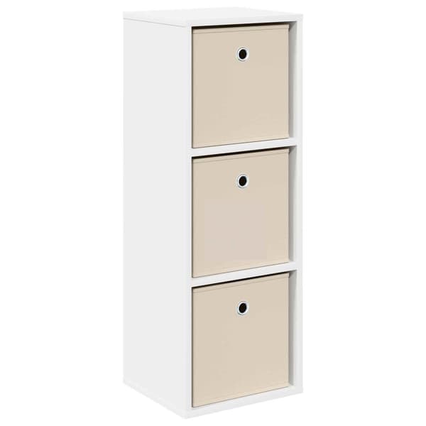Sideboard med låda Vit 30,5 x 27 x 84,5 cm