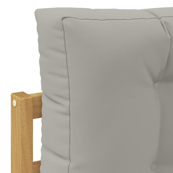 Utomhussoffset med kudde 3 pcs Vit och ljusgrå Polyester