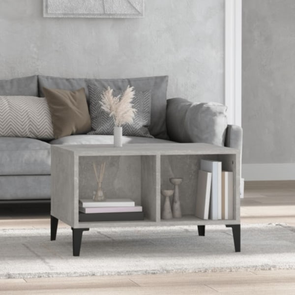 Soffbord betonggrå 60x50x36,5 cm konstruerat trä