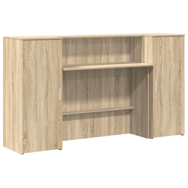 Receptionsdisk sonoma-ek 180x50x103,5 cm konstruerat trä