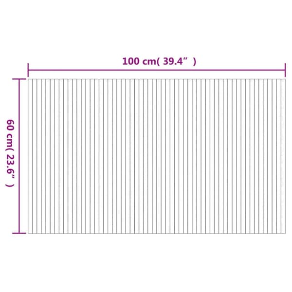 Matta rektangulär naturlig 60x100 cm bambu