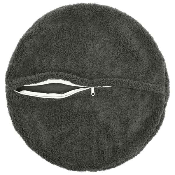 Kuddöverdrag 2 st HEERLEN Mörkgrå Ø 30 cm Bouclé