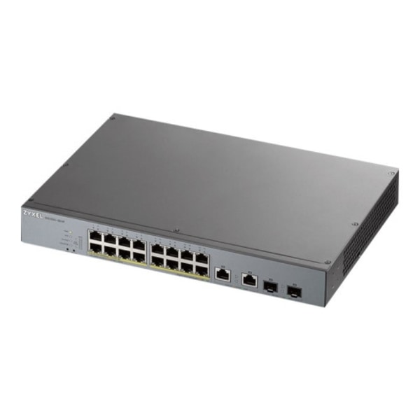 Zyxel GS1350-18HP - switch - 16 portar - smart Grå