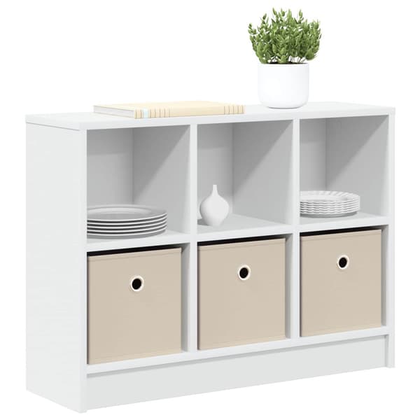Sideboard med låda Vit 73,5 x 22,5 x 53,5 cm