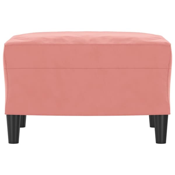 Fotpall rosa 60x50x41 cm sammet