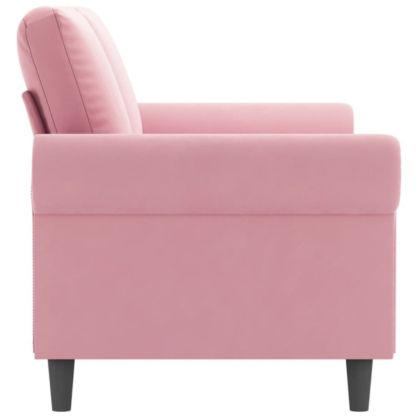 Soffa 2-sits rosa 140 cm sammet