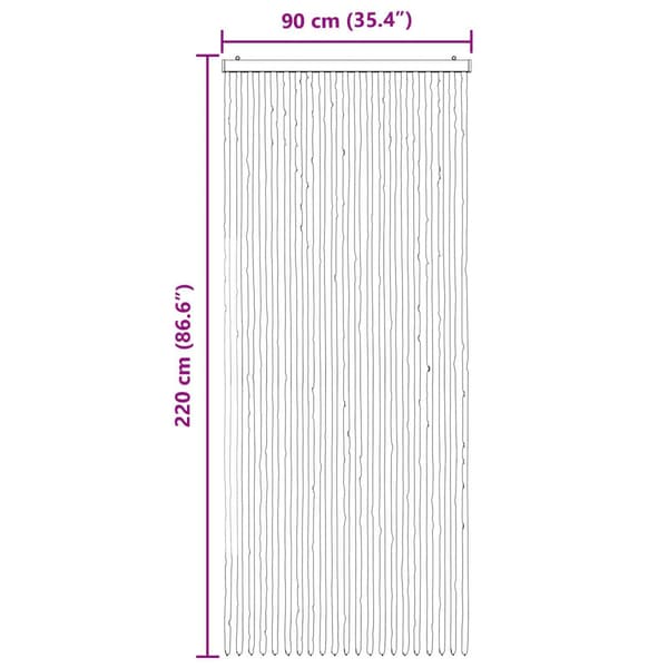 Insektsgardin Chenille Grå och Vit 90 x 220 cm 100% PP