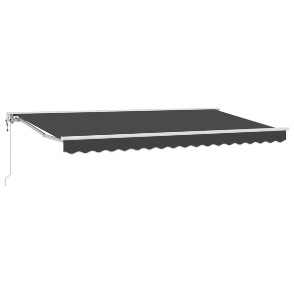 Markisram Antracit 350 x 200 cm Polyester med PU-beläggning