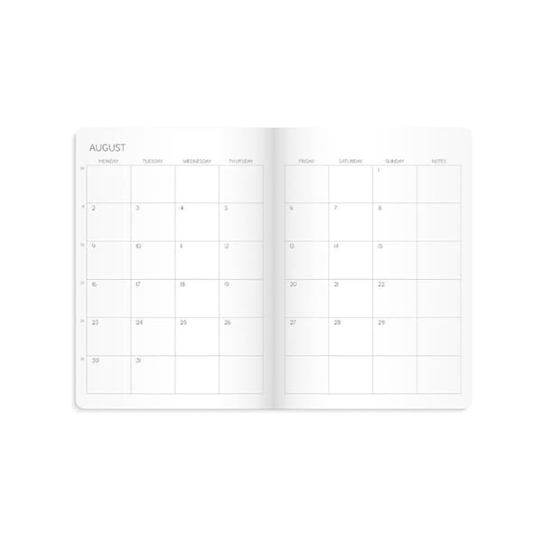 Calendar Monthly Planner 2027 eng. text