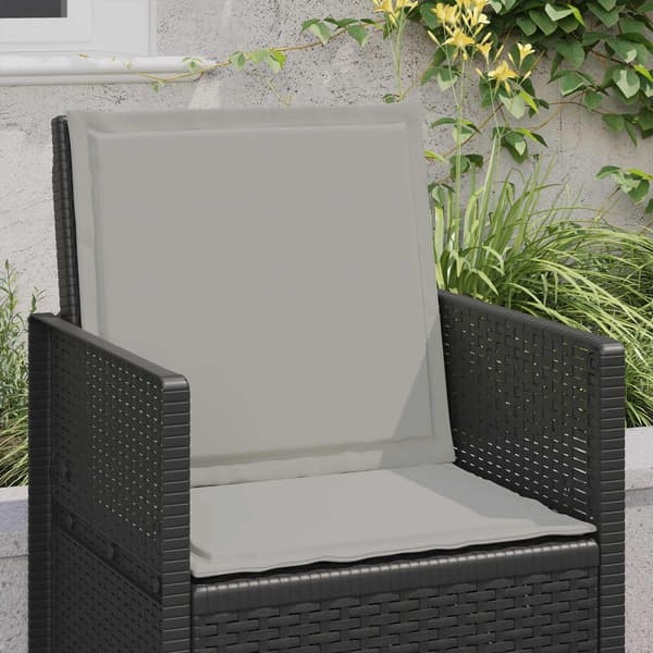 Sitt- och Ryggkuddar 4 pcs Ljusgrå 47 x 45 x 2 cm Polyester