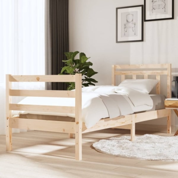 Sängram massivt trä 75x190 cm