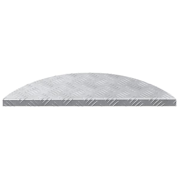 Trappsteg Halvmåne 5 pcs Silver 60 x 18 x 2,5 cm Aluminium