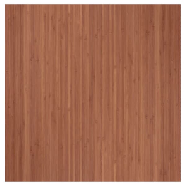 Matta rektangulär brun 100x100 cm bambu