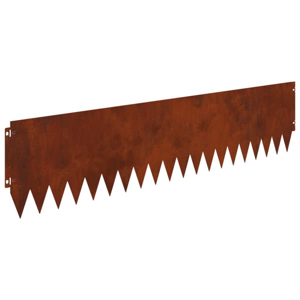 Kant för gräsmatta 10 pcs 103 x 25 cm Stål Rostig