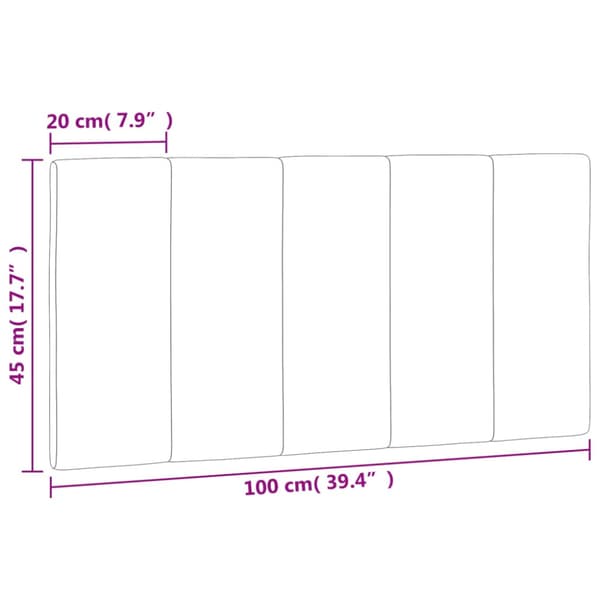 Huvudgavelkudde Hanko mörkgrå 100 cm sammet
