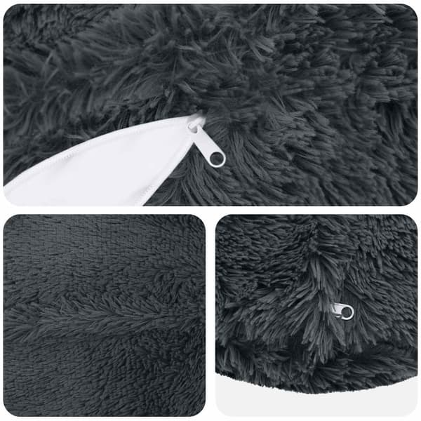Kudde med kudde HEERLEN 2 st Antracit PV Fleece