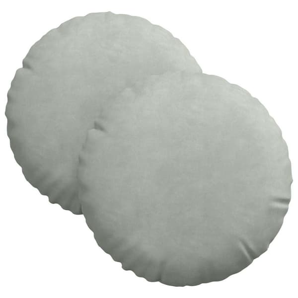 Sittkuddar 2 pcs Ljusgrå Ø30 x 13 cm Sammet