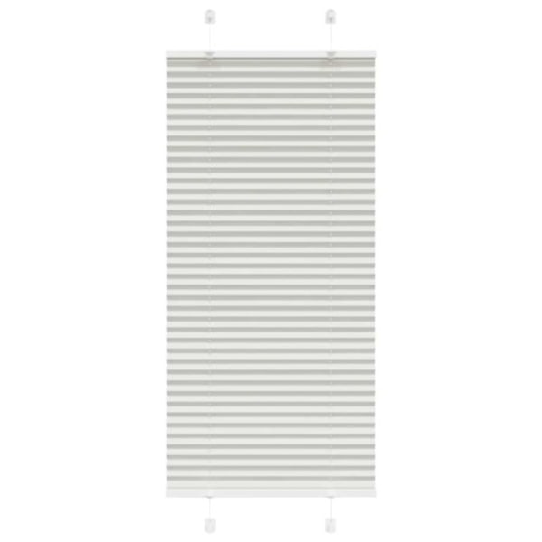 Plisserad persienn ljusgrå 65x150cm tyg bredd 64,4cm polyester