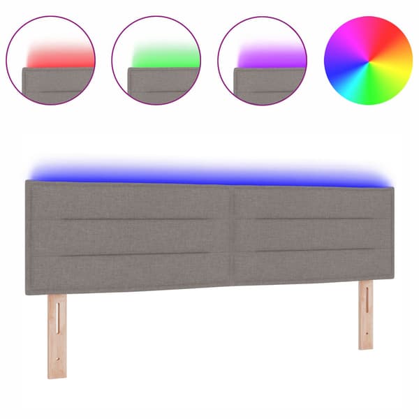 LED huvuddyna Taupe tyg