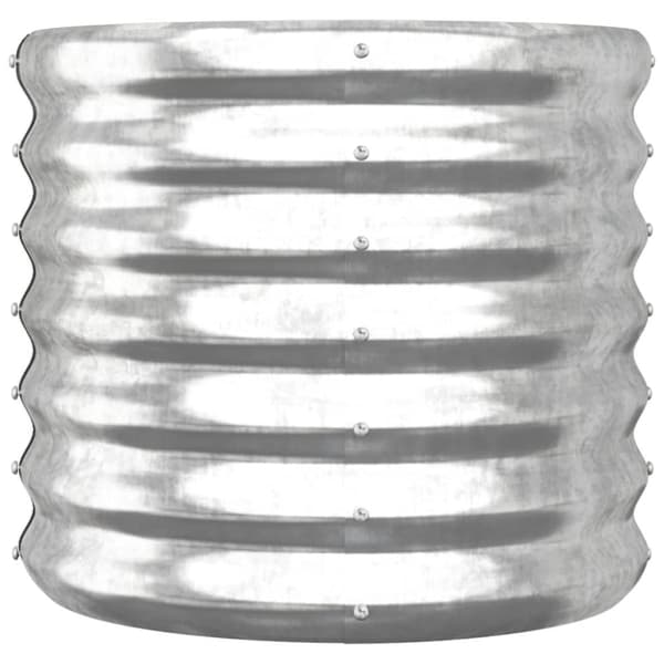 Planteringskruka galvaniserat stål 40x40x36 cm silver