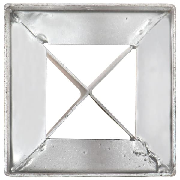 Jordspett 6 st silver 12x12x89 cm galvaniserat stål