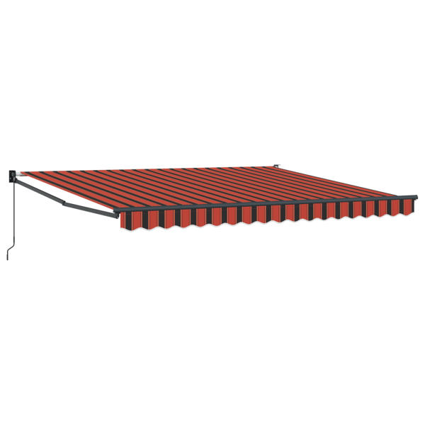 Utdragbar markis Orange och Brunt 400 × 300 cm