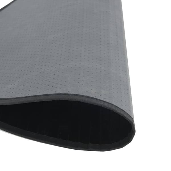 Matta rund svart 60 cm bambu