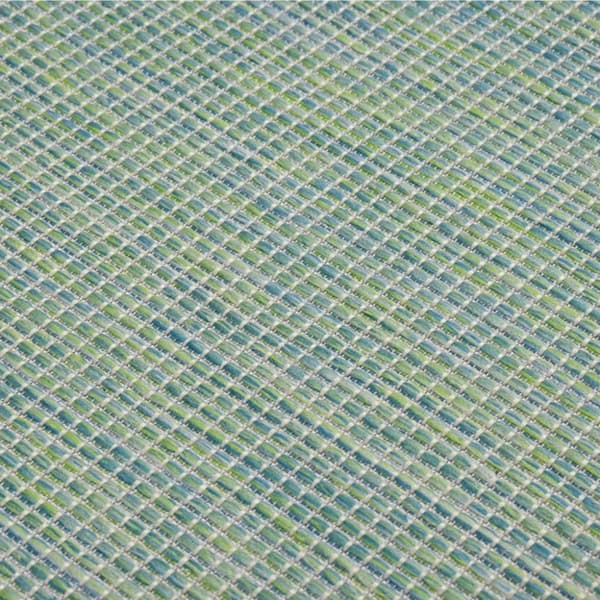 Utomhusmatta plattvävd 80x150 cm turkos