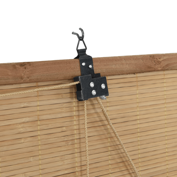 Rullgardin med gardiner Brun 150 x 220 cm Bambu
