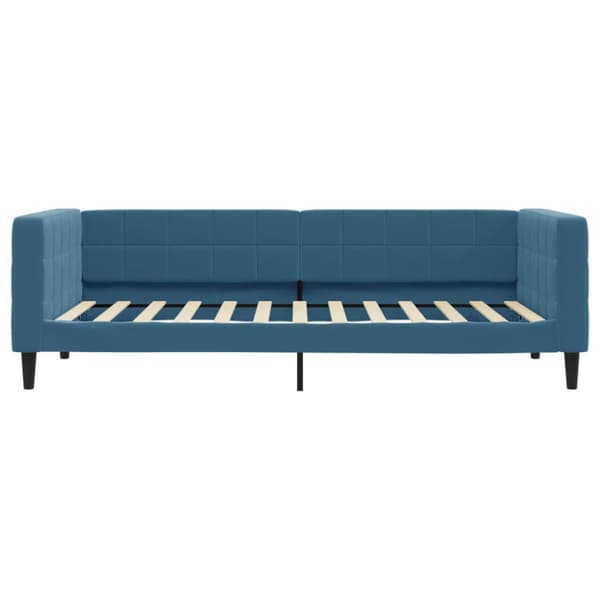 Dagbädd utdragbar med lådor blå 90x200 cm sammet