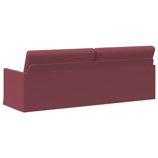 3-sitssoffa Vinröd 220 x 81 x 82 cm Tyg