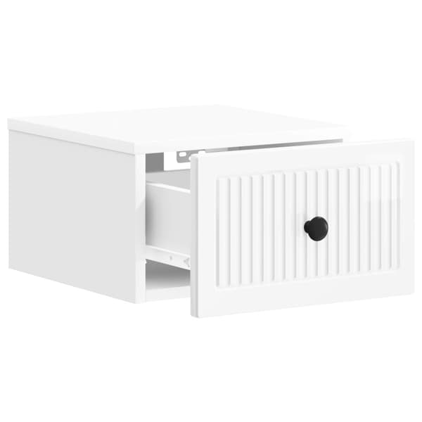 Väggmonterat Sängbord 2 pcs Vit högglans 33 x 34,5 x 20 cm