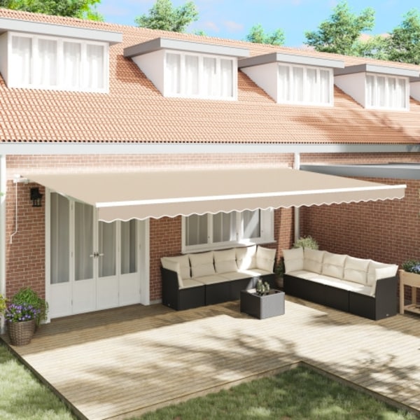 Markisbyte för 6x3.5 m Ram Beige